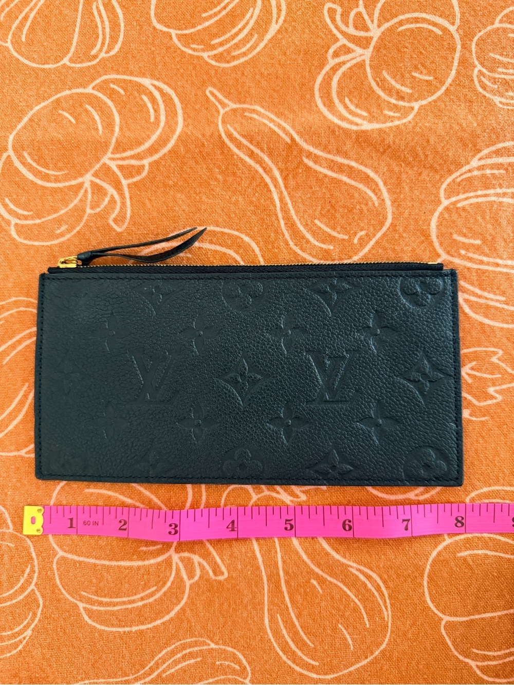 Louis Vuitton Black Embossed Monogram zip insert/card holder - Picture 3 of 15